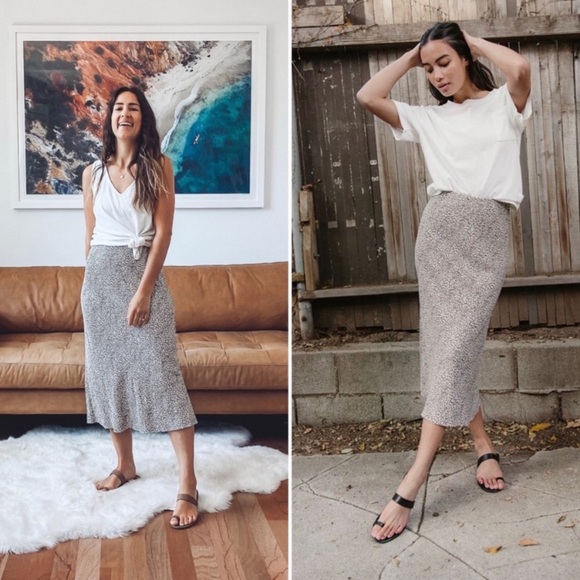 NWT Jenni Kayne Women's Leopard Midi Slip Skirt - Picture 4 of 12